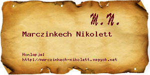Marczinkech Nikolett névjegykártya