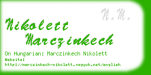 nikolett marczinkech business card